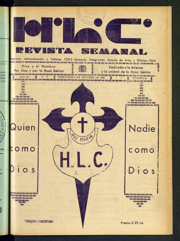 Miniatura de HLC : revista semanal del 12 de octubre de 1938, nº 41