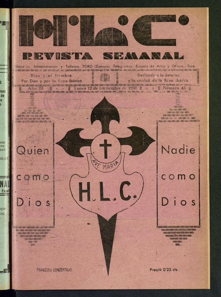 Miniatura de HLC : revista semanal del 12 de diciembre de 1938, nº 43