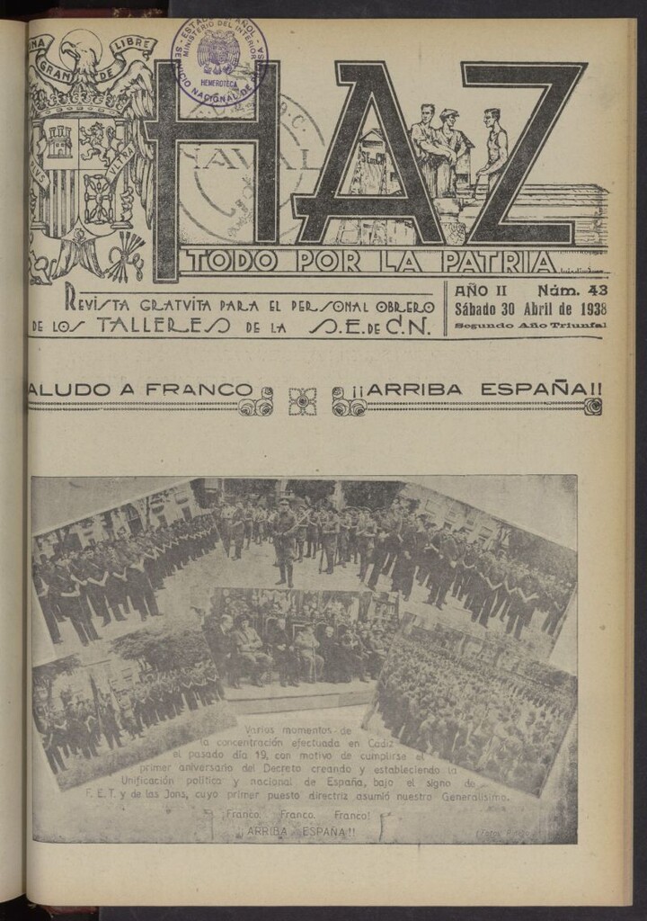 Miniatura de Haz del 30 de abril de 1938, nº 43