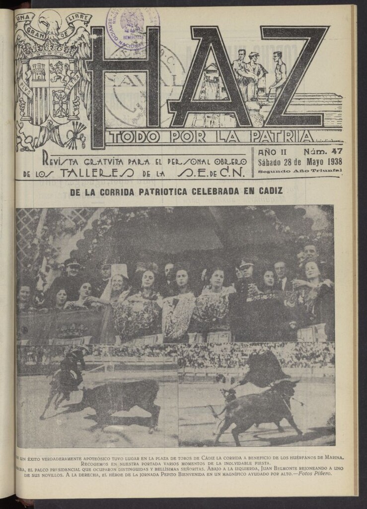 Miniatura de Haz del 28 de mayo de 1938, nº 47