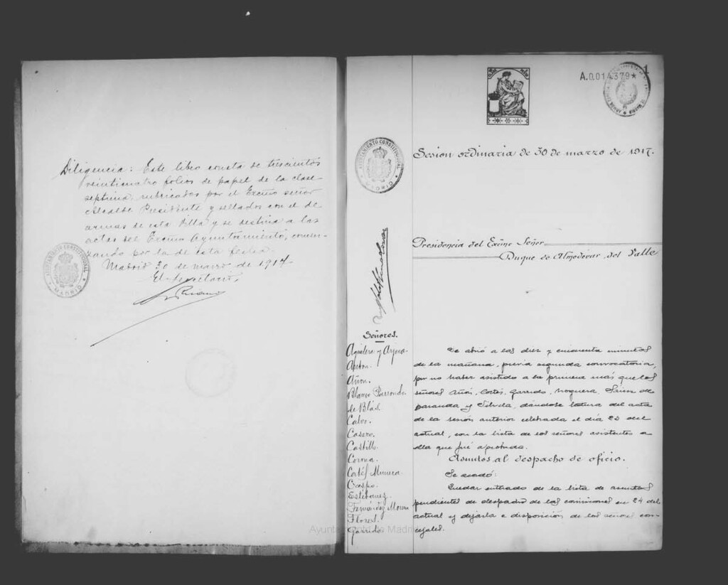 Miniatura de Actas de acuerdos del Ayuntamiento. Tomo 564 del año 1917 (30 marzo a 16 junio)