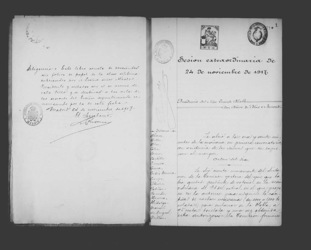 Miniatura de Actas de acuerdos del Ayuntamiento. Tomo 568 del año 1917 (24 noviembre a 28 diciembre)
