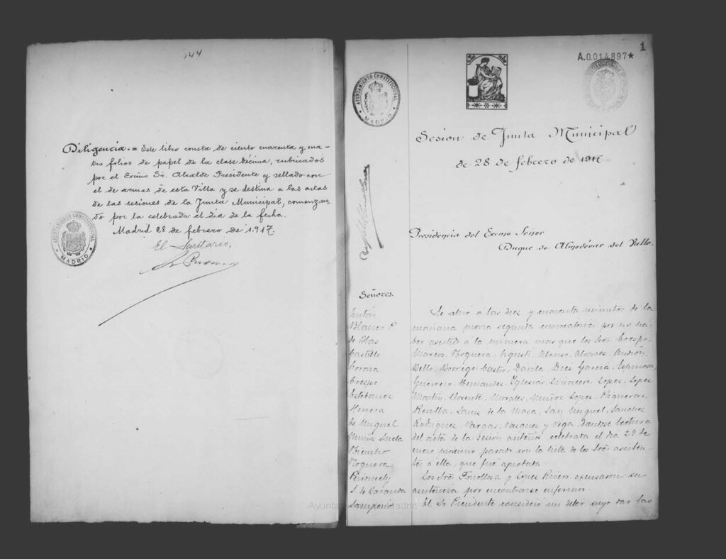 Miniatura de Actas de acuerdos del Ayuntamiento. Tomo 569 del año 1917 (28 febrero a 29 diciembre)