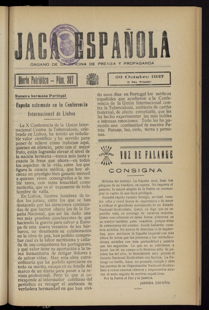 Miniatura de Jaca española : noticiero oficial del 20 de octubre de 1937, nº 387