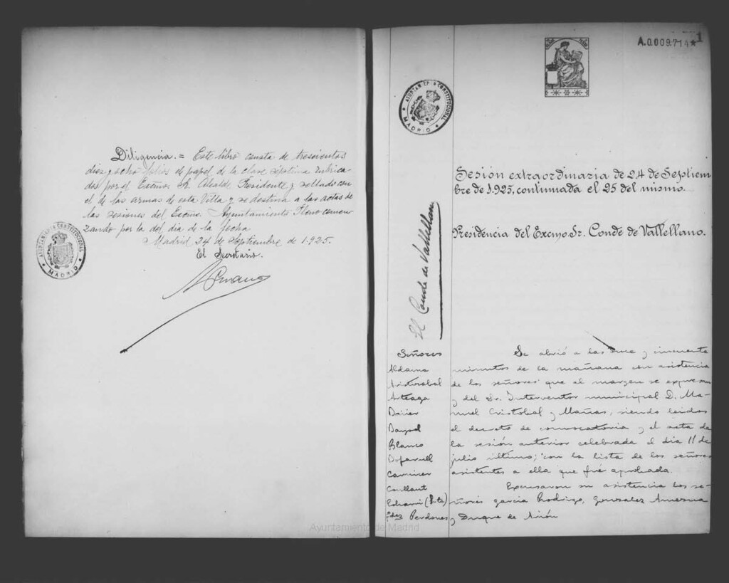 Miniatura de Actas de acuerdos del Ayuntamiento. Tomo 623 del año 1925 (24 septiembre a 11 diciembre)