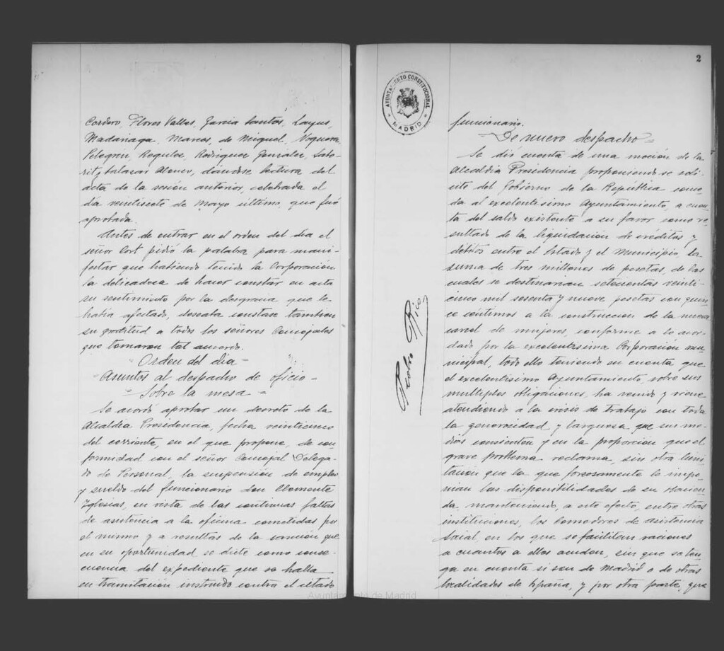 Miniatura de Actas de acuerdos del Ayuntamiento. Tomo 692 del año 1932 (3 junio a 25 junio)