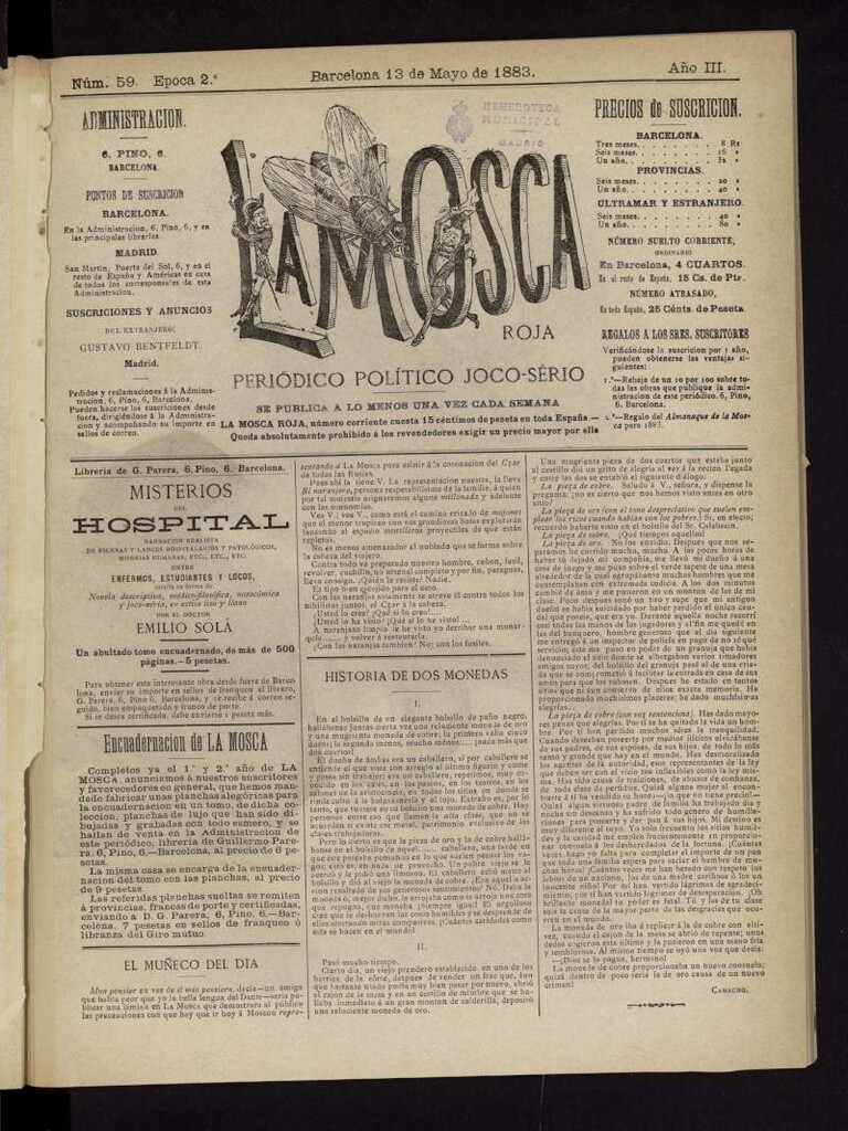 Miniatura de La Mosca Roja del 13 de mayo de 1883, nº 59