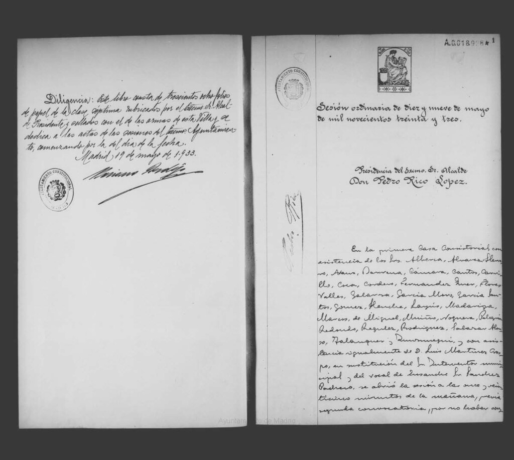 Miniatura de Actas de acuerdos del Ayuntamiento. Tomo 702 del año 1933 (19 mayo a 9 junio)