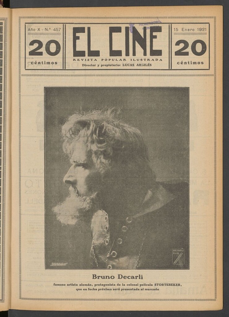 Miniatura de El Cine : revista popular ilustrada del 15 de enero de 1921