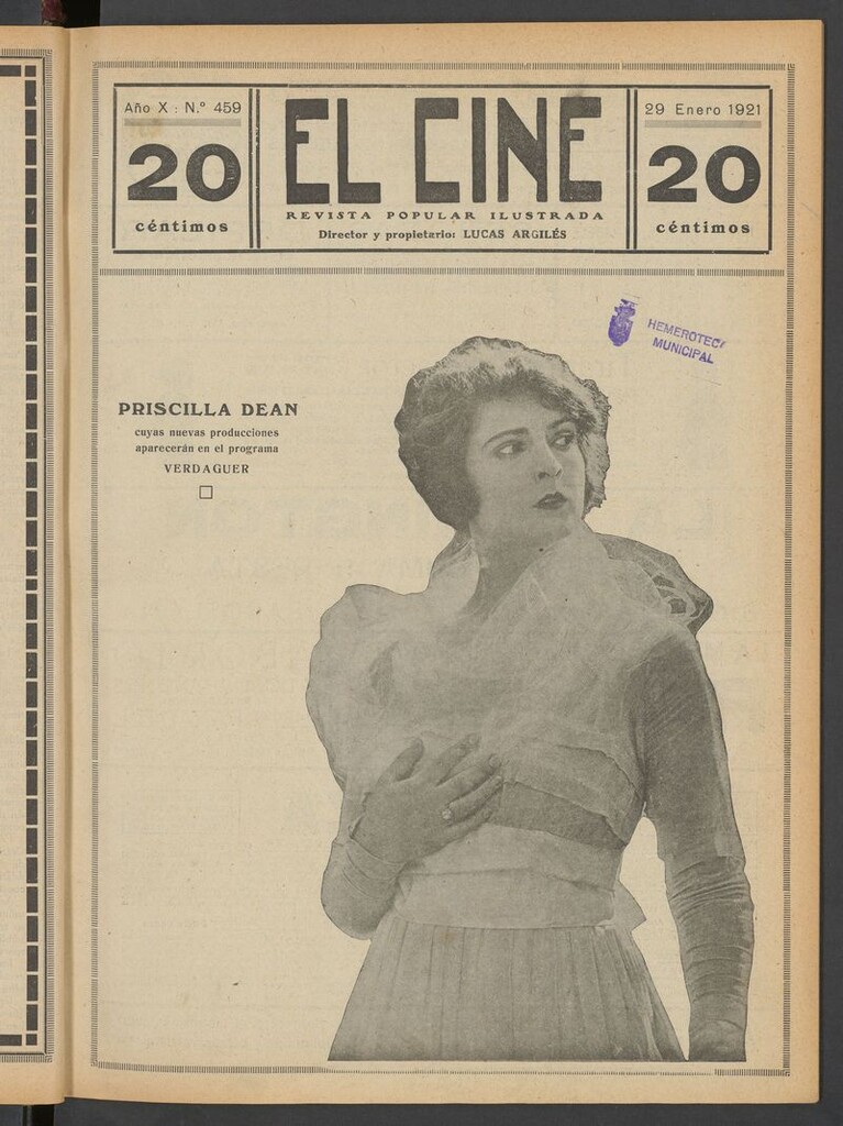 Miniatura de El Cine : revista popular ilustrada del 29 de enero de 1921