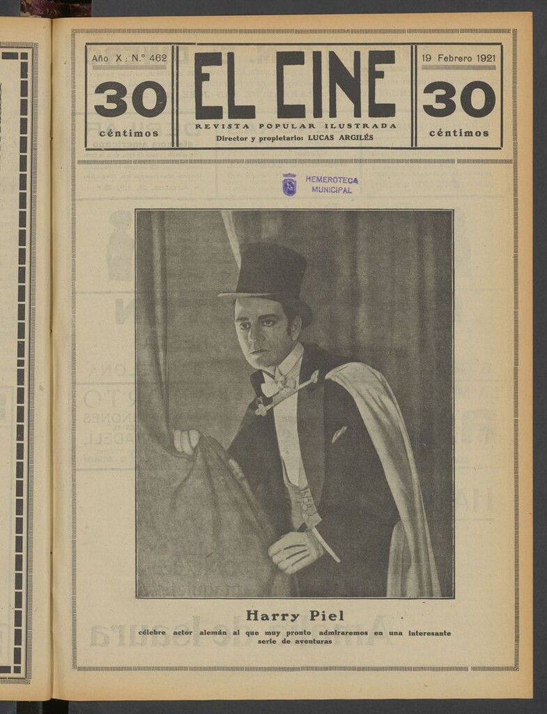 Miniatura de El Cine : revista popular ilustrada del 19 de febrero de 1921