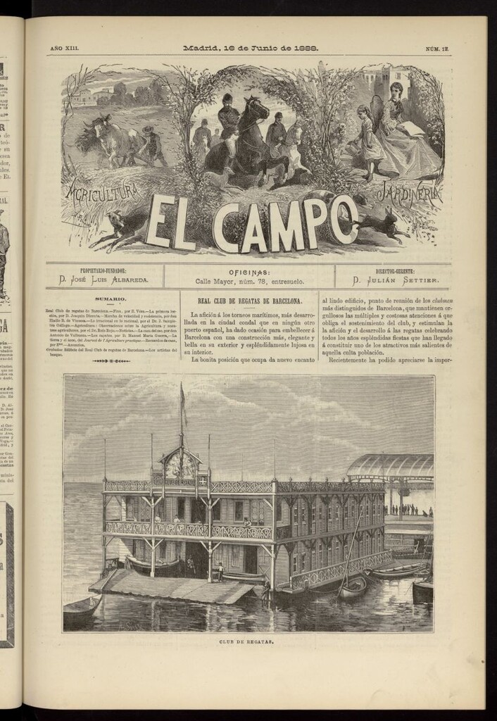 Miniatura de El Campo : agricultura, jardinería y sport del 16 de junio de 1888, nº 12
