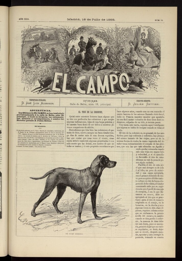 Miniatura de El Campo : agricultura, jardinería y sport del 16 de julio de 1888, nº 14