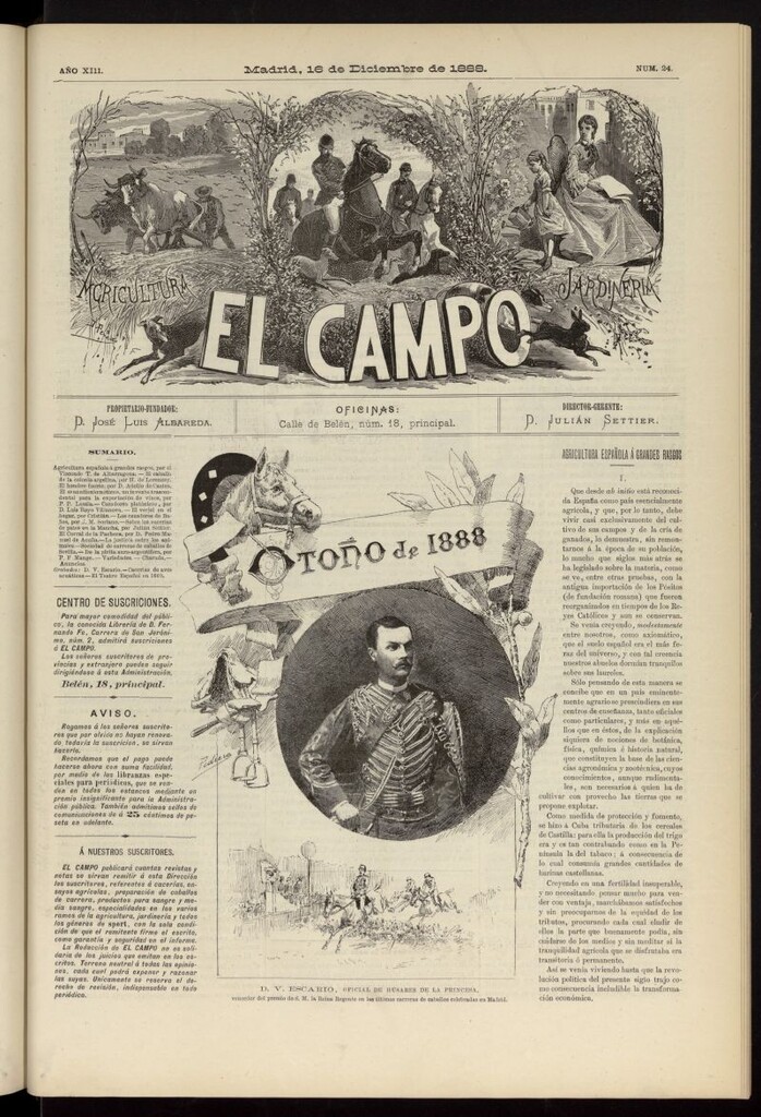 Miniatura de El Campo : agricultura, jardinería y sport del 16 de diciembre de 1888, nº 24