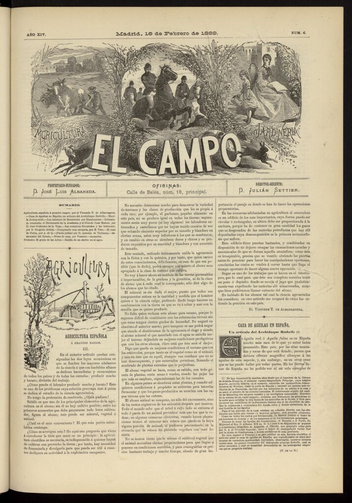 Miniatura de El Campo : agricultura, jardinería y sport del 16 de febrero de 1889, nº 4