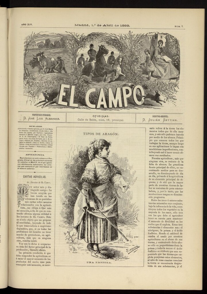 Miniatura de El Campo : agricultura, jardinería y sport del 1 de abril de 1889, nº 7