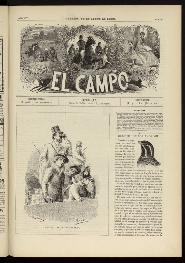 Miniatura de El Campo : agricultura, jardinería y sport del 16 de mayo de 1889, nº 10