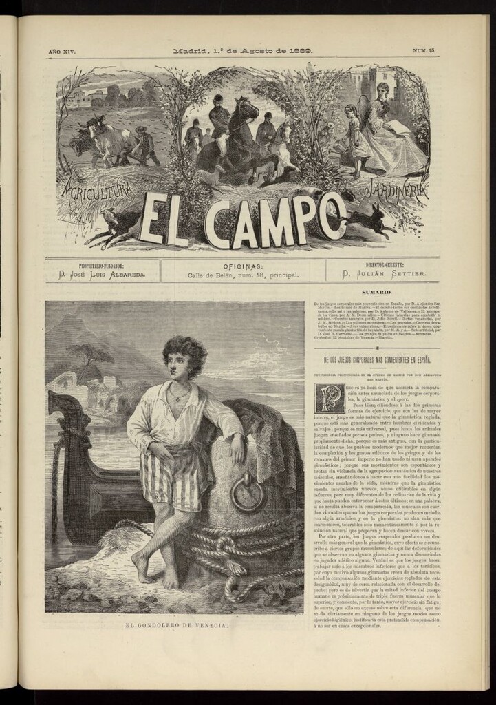 Miniatura de El Campo : agricultura, jardinería y sport del 1 de agosto de 1889, nº 15