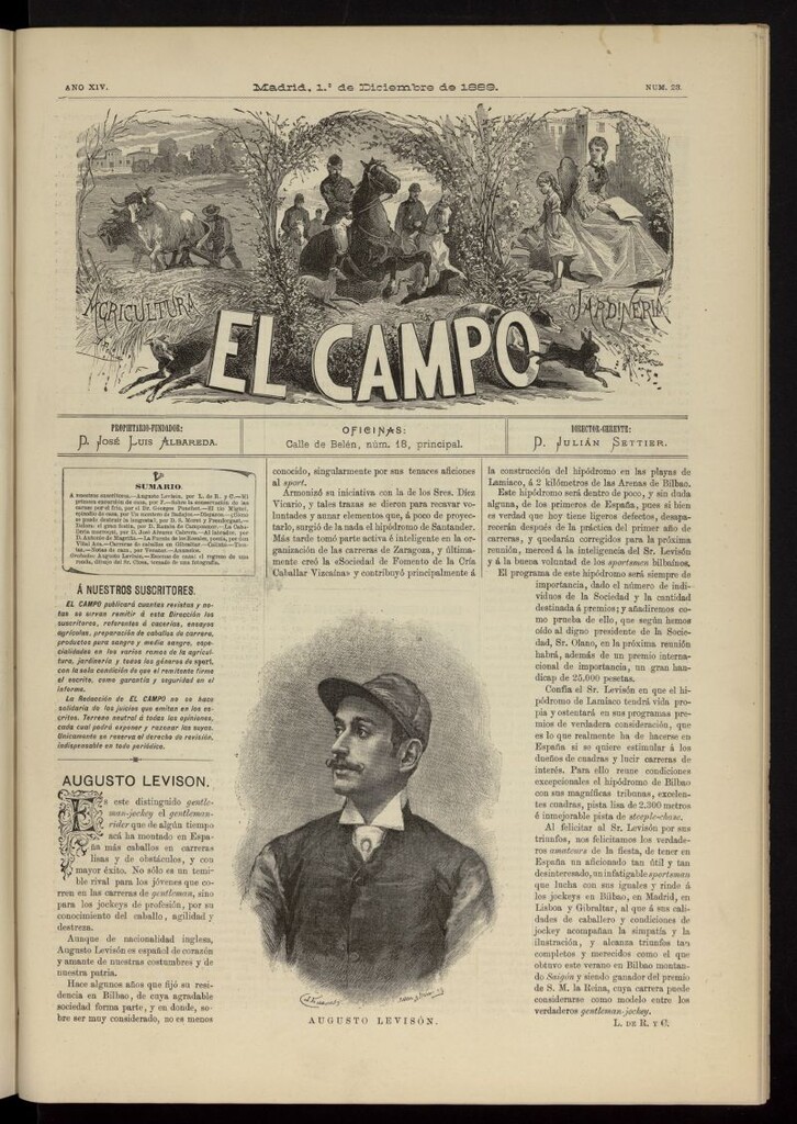Miniatura de El Campo : agricultura, jardinería y sport del 1 de diciembre de 1889, nº 23