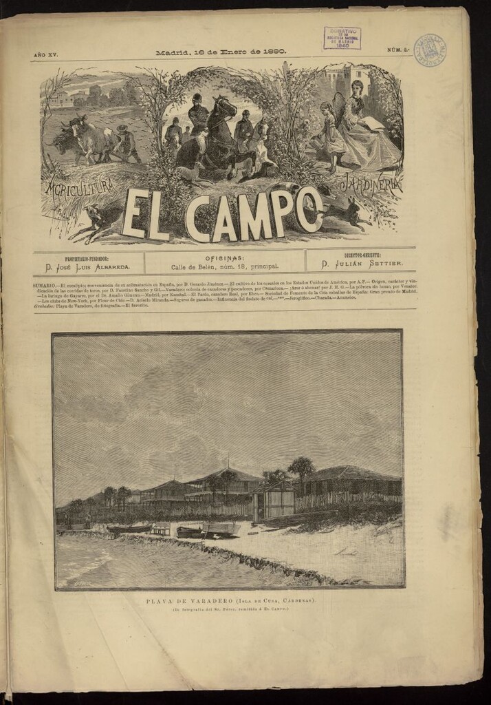 Miniatura de El Campo : agricultura, jardinería y sport del 16 de enero de 1890, nº 2