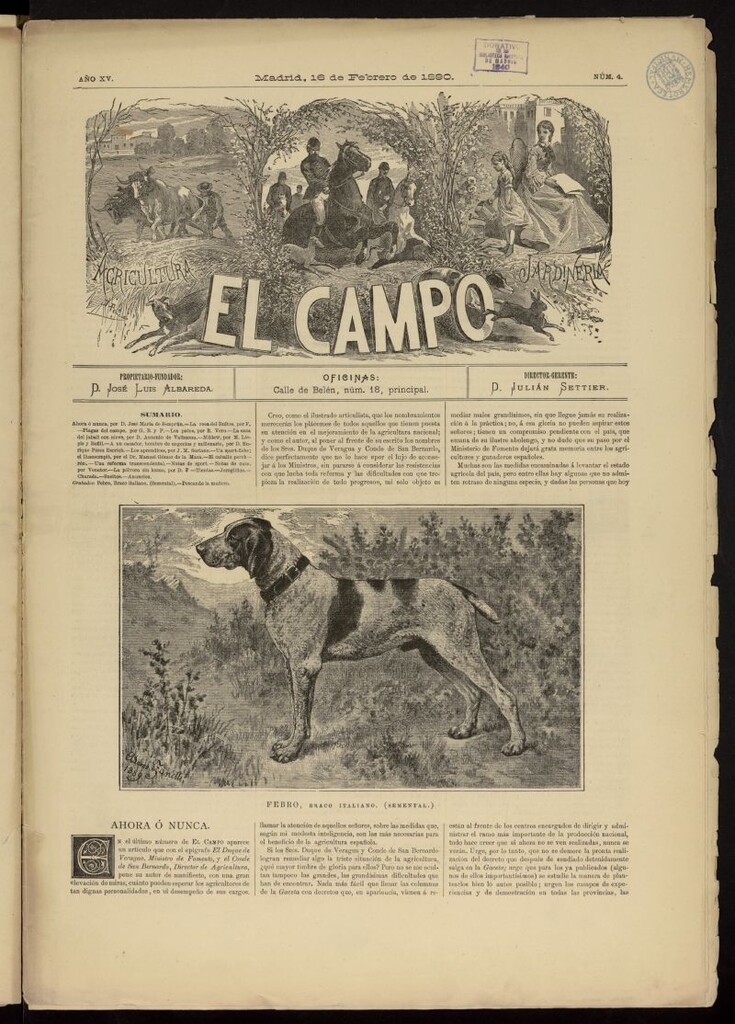 Miniatura de El Campo : agricultura, jardinería y sport del 16 de febrero de 1890, nº 4
