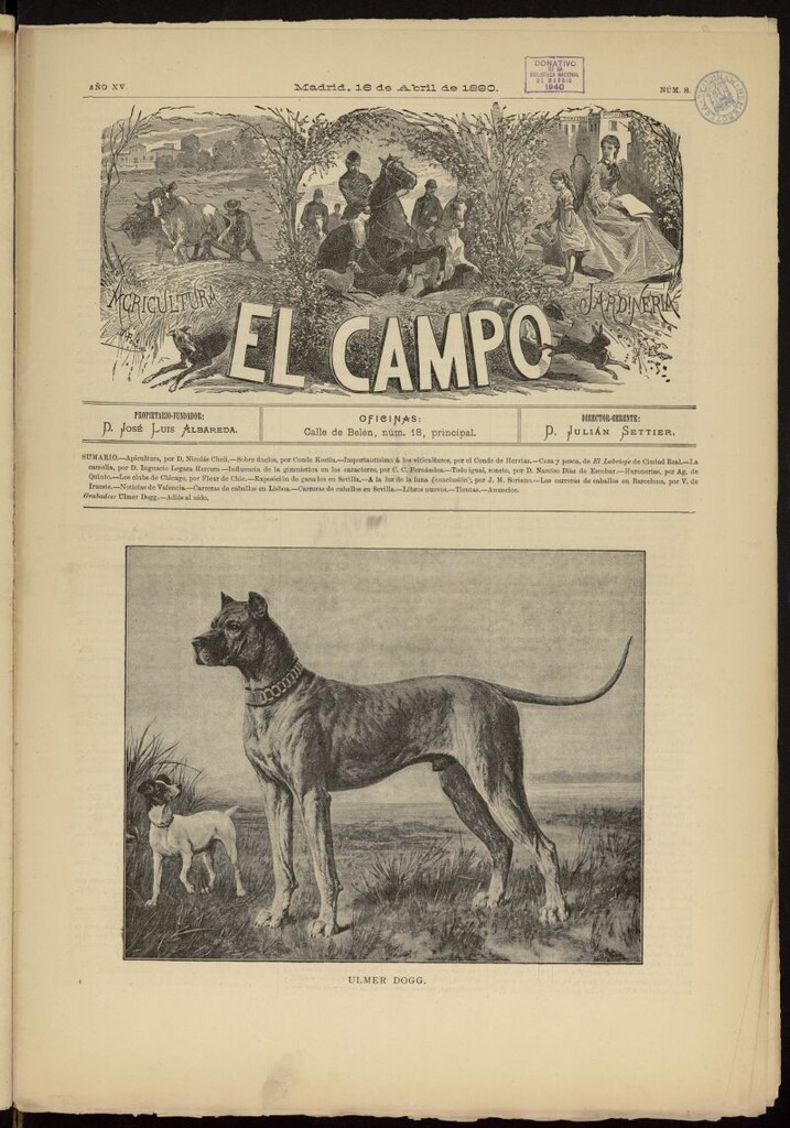 Miniatura de El Campo : agricultura, jardinería y sport del 16 de abril de 1890, nº 8