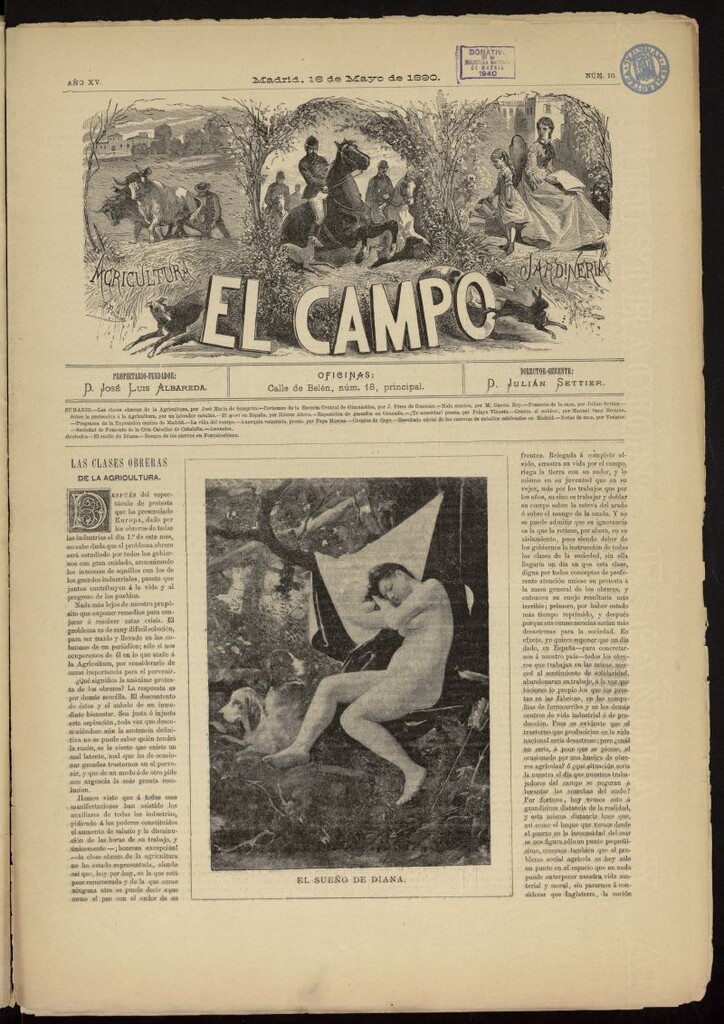 Miniatura de El Campo : agricultura, jardinería y sport del 16 de mayo de 1890, nº 10