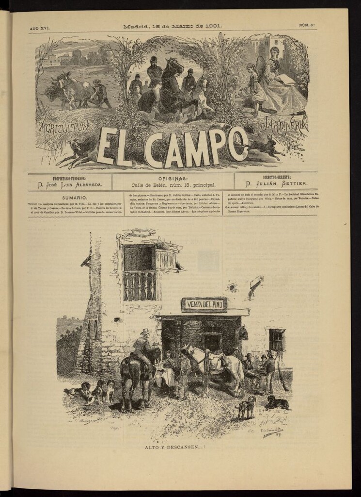 Miniatura de El Campo : agricultura, jardinería y sport del 16 de marzo de 1891, nº 6
