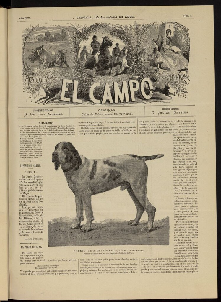 Miniatura de El Campo : agricultura, jardinería y sport del 16 de abril de 1891, nº 8