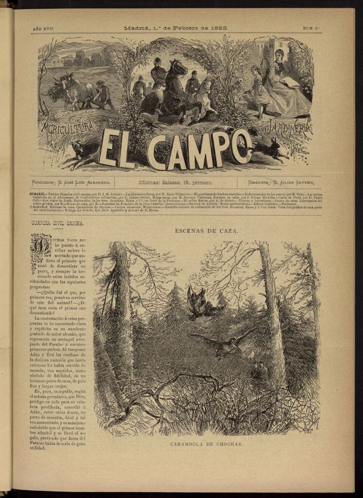 Miniatura de El Campo : agricultura, jardinería y sport del 1 de febrero de 1892, nº 3