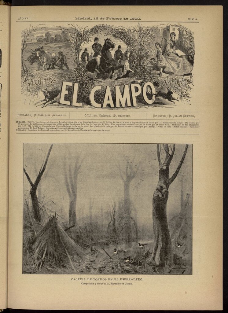 Miniatura de El Campo : agricultura, jardinería y sport del 16 de febrero de 1892, nº 4