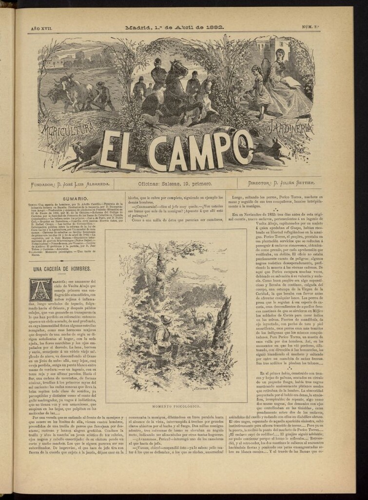 Miniatura de El Campo : agricultura, jardinería y sport del 1 de abril de 1892, nº 7