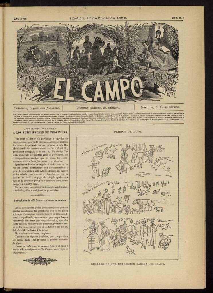 Miniatura de El Campo : agricultura, jardinería y sport del 1 de junio de 1892, nº 11