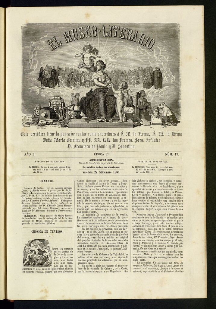 Miniatura de El Museo Literario : periódico semanal de ciencias, literatura, artes, industria y conocimientos útiles del 27 de noviembre de 1864, nº 17