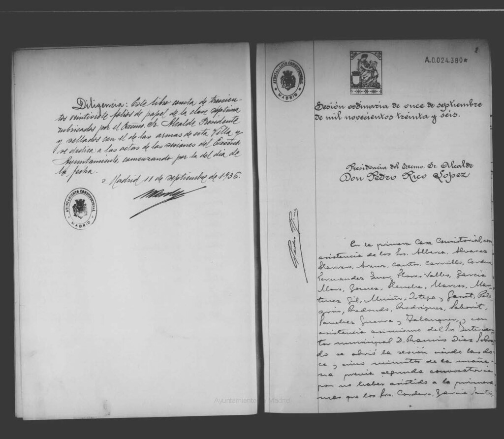 Miniatura de Actas de acuerdos del Ayuntamiento. Tomo 734 del año 1936 (11 septiembre a 25 diciembre)