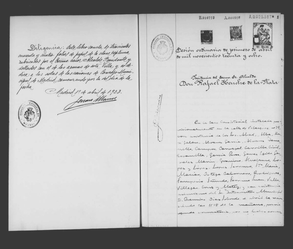 Miniatura de Actas de acuerdos del Ayuntamiento. Tomo 741 del año 1938 (1 abril a 27 mayo)