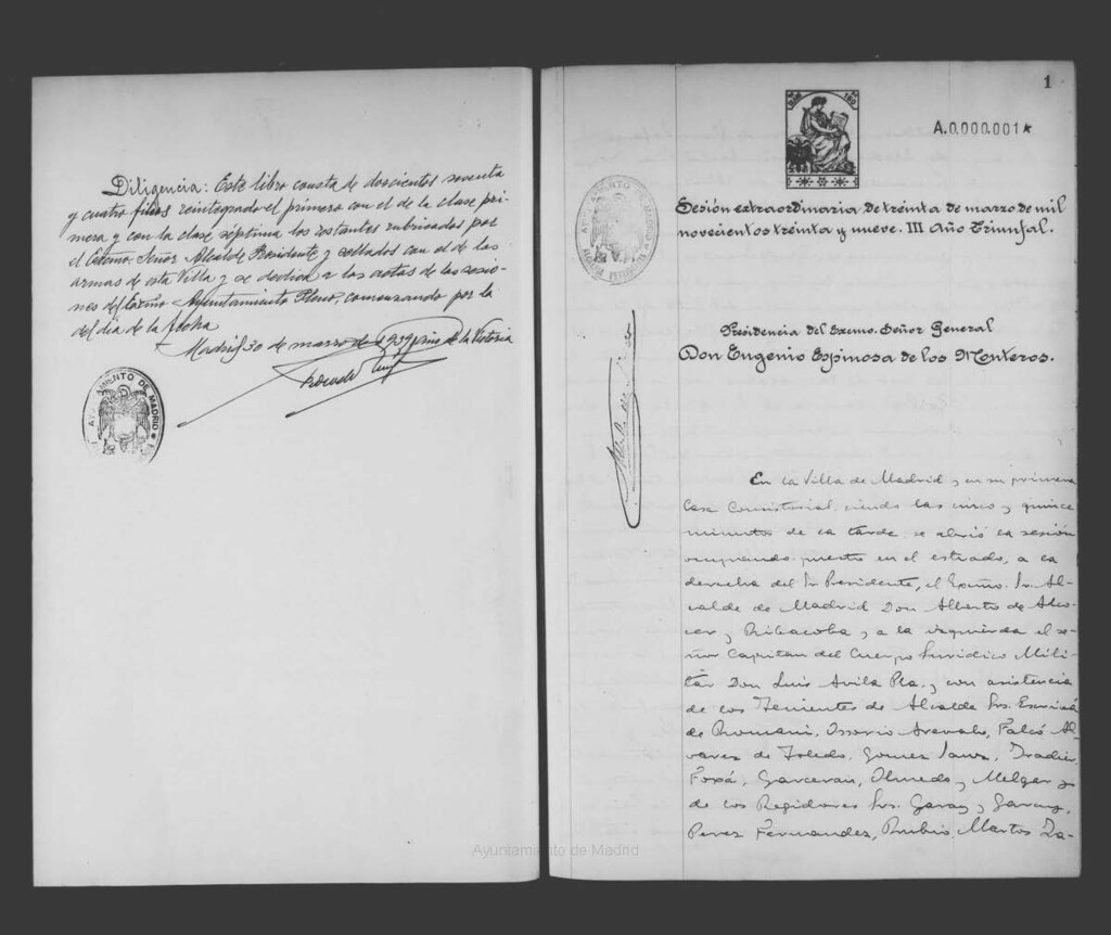 Miniatura de Actas de acuerdos del Ayuntamiento. Tomo 746 del año 1939 (30 marzo a 29 diciembre)