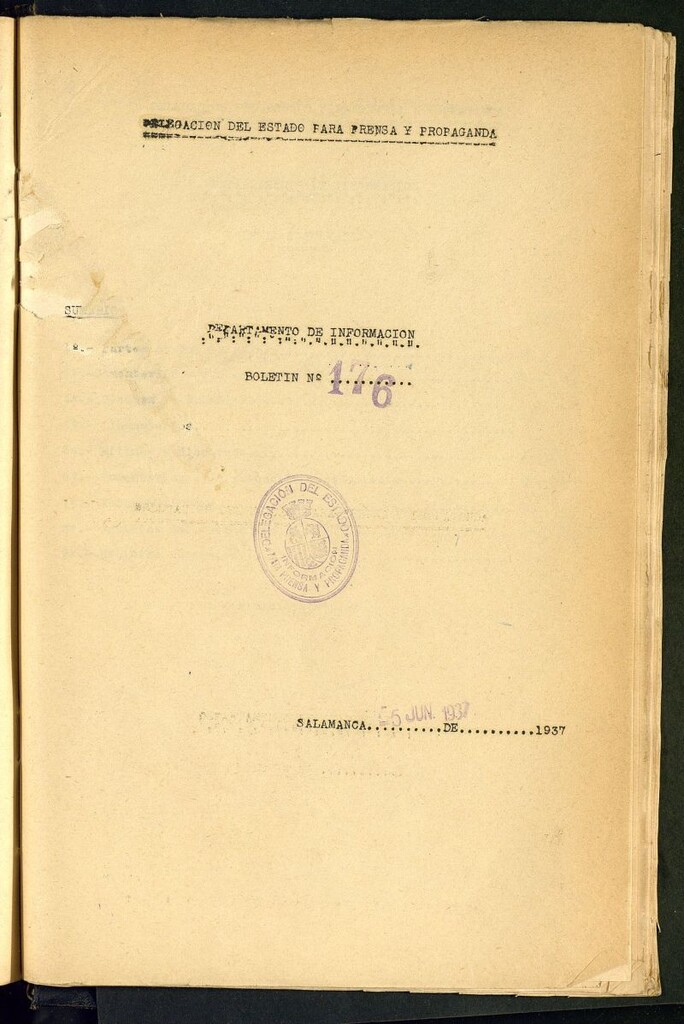 Miniatura de Boletín del Servicio de Radio del 25 de junio de 1937, nº 176