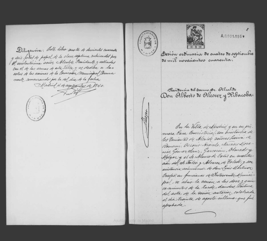 Miniatura de Actas de acuerdos del Ayuntamiento. Tomo 755 del año 1940 (4 septiembre a 8 noviembre)