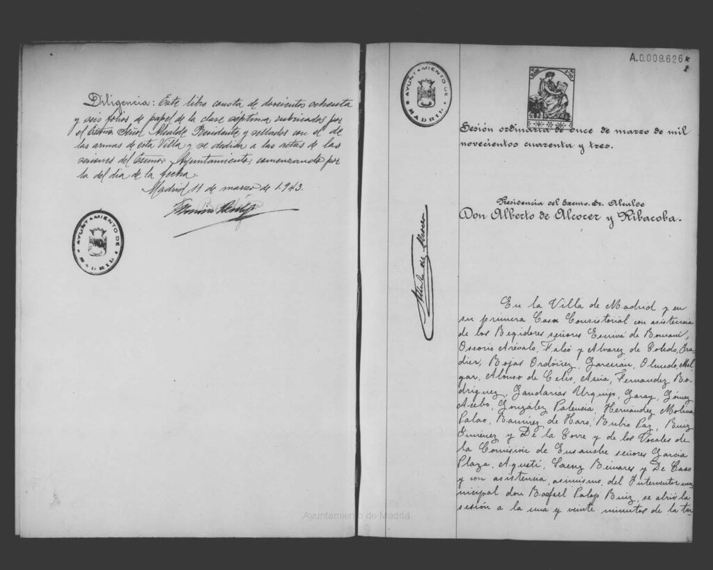 Miniatura de Actas de acuerdos del Ayuntamiento. Tomo 770 del año 1943 (11 marzo a 8 julio)