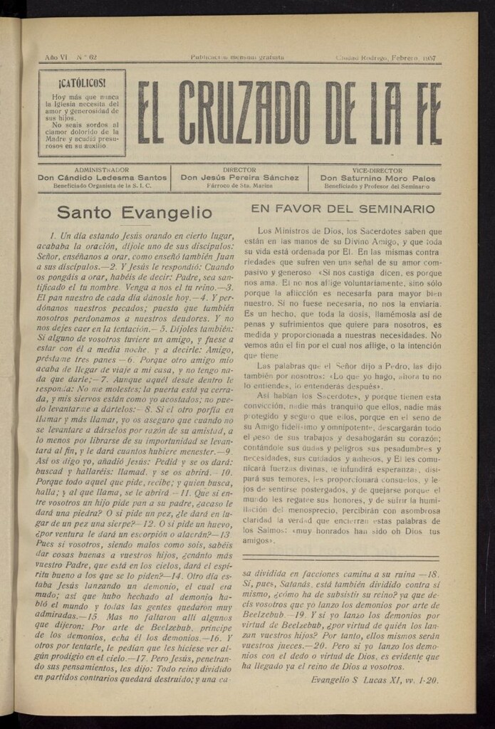 Miniatura de El Cruzado de la Fe de febrero de 1937, nº 62