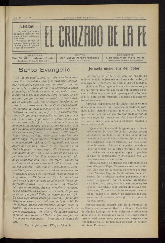 Miniatura de El Cruzado de la Fe de mayo de 1937, nº 65
