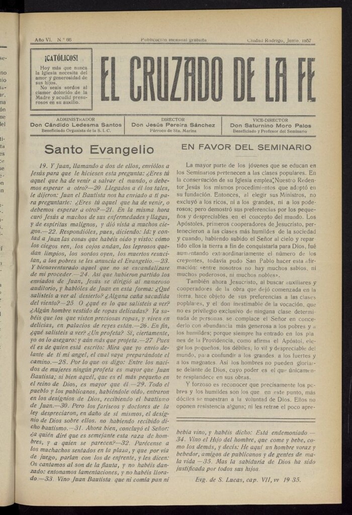 Miniatura de El Cruzado de la Fe de junio de 1937, nº 66
