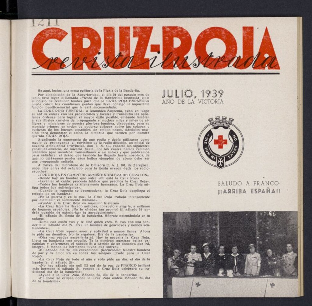 Miniatura de Cruz Roja : revista ilustrada de julio de 1939, nº 28