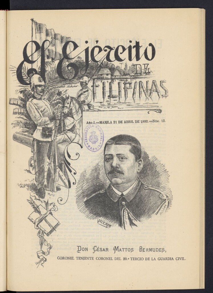 Miniatura de El Ejército de Filipinas : semanario profesional e ilustrado del 21 de abril de 1892, nº 12