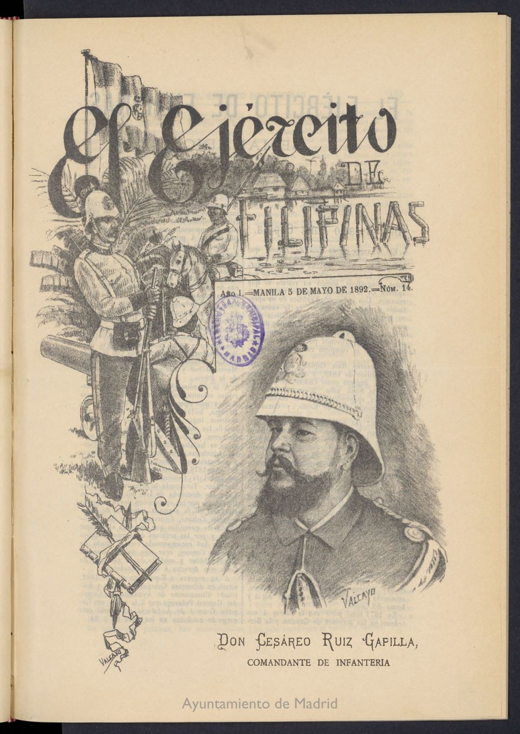 Miniatura de El Ejército de Filipinas : semanario profesional e ilustrado del 5 de mayo de 1892, nº 14