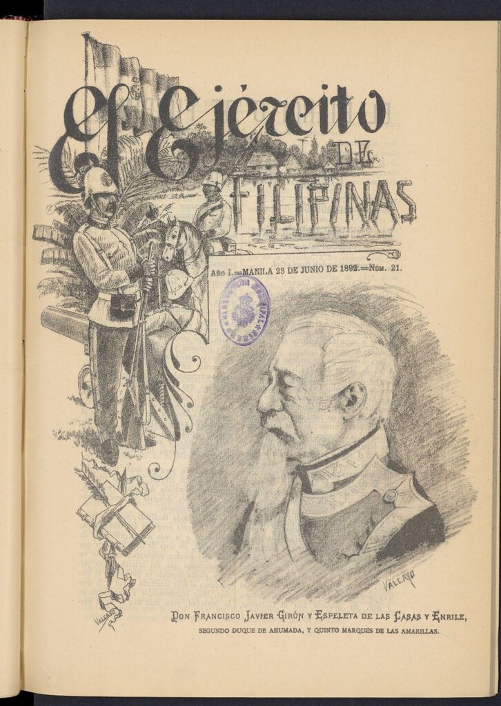 Miniatura de El Ejército de Filipinas : semanario profesional e ilustrado del 23 de junio de 1892, nº 21