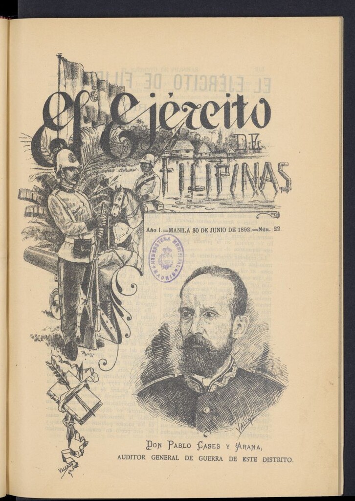Miniatura de El Ejército de Filipinas : semanario profesional e ilustrado del 30 de junio de 1892, nº 22