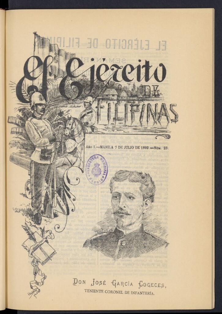 Miniatura de El Ejército de Filipinas : semanario profesional e ilustrado del 7 de julio de 1892, nº 23