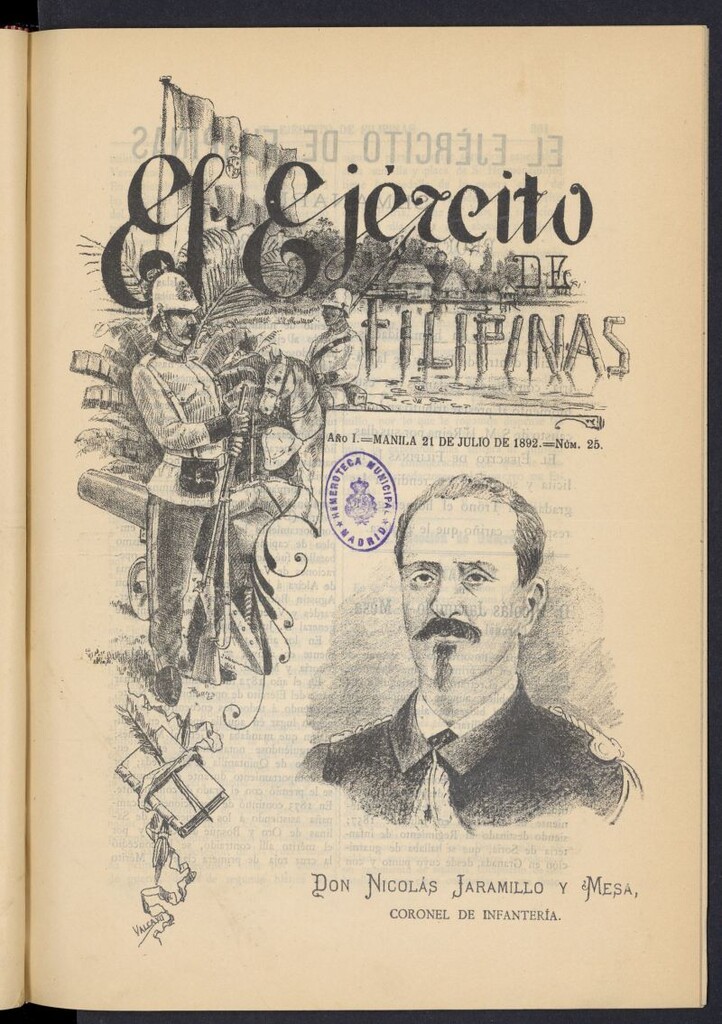 Miniatura de El Ejército de Filipinas : semanario profesional e ilustrado del 21 de julio de 1892, nº 25